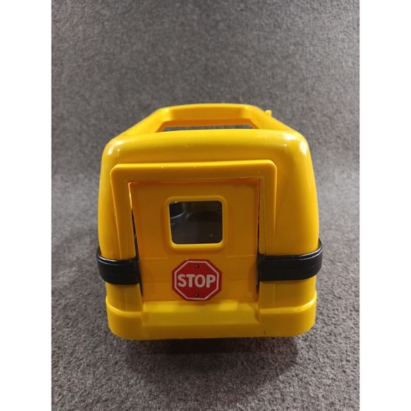 Vintage 1991 Fisher Price Little People School Bus Only Stop Sign Door Opens - Picture 6 of 16